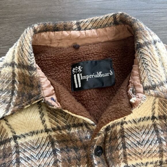 VTG Imperial Guard 60s 70s Heavy CPO Plaid Flannel Shacket Large Jacket - Picture 3 of 8